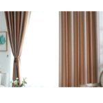 ผ้าม่านทึบ สีทูโทนในผืนเดียว แบบห่วงตาไก่ 150 x250 สีทอง
